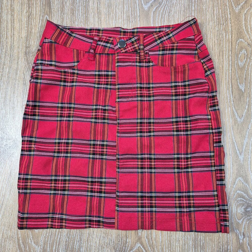 Urban Heritage Plaid skirt Sz Small DevilCore Goth Y2K Grunge Emo FALL